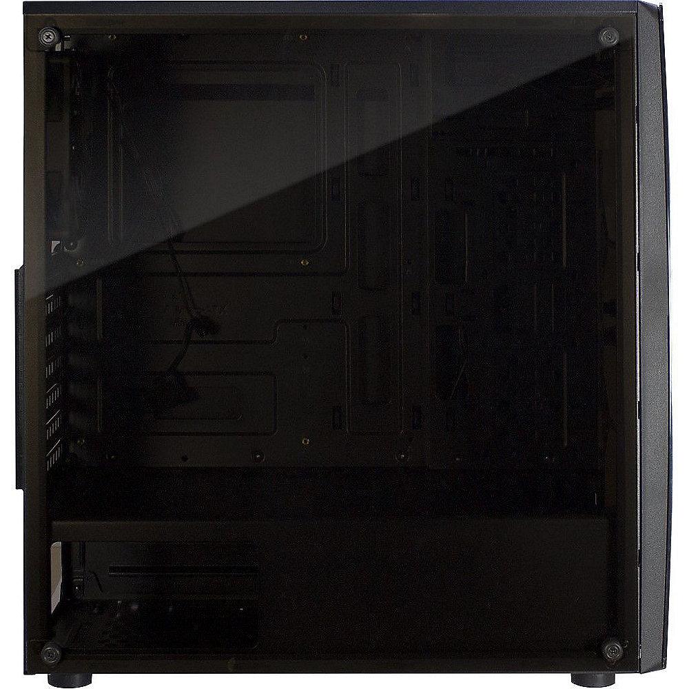 InterTech Thunder Midi Tower ATX Gaming Gehäuse Seitenfenster