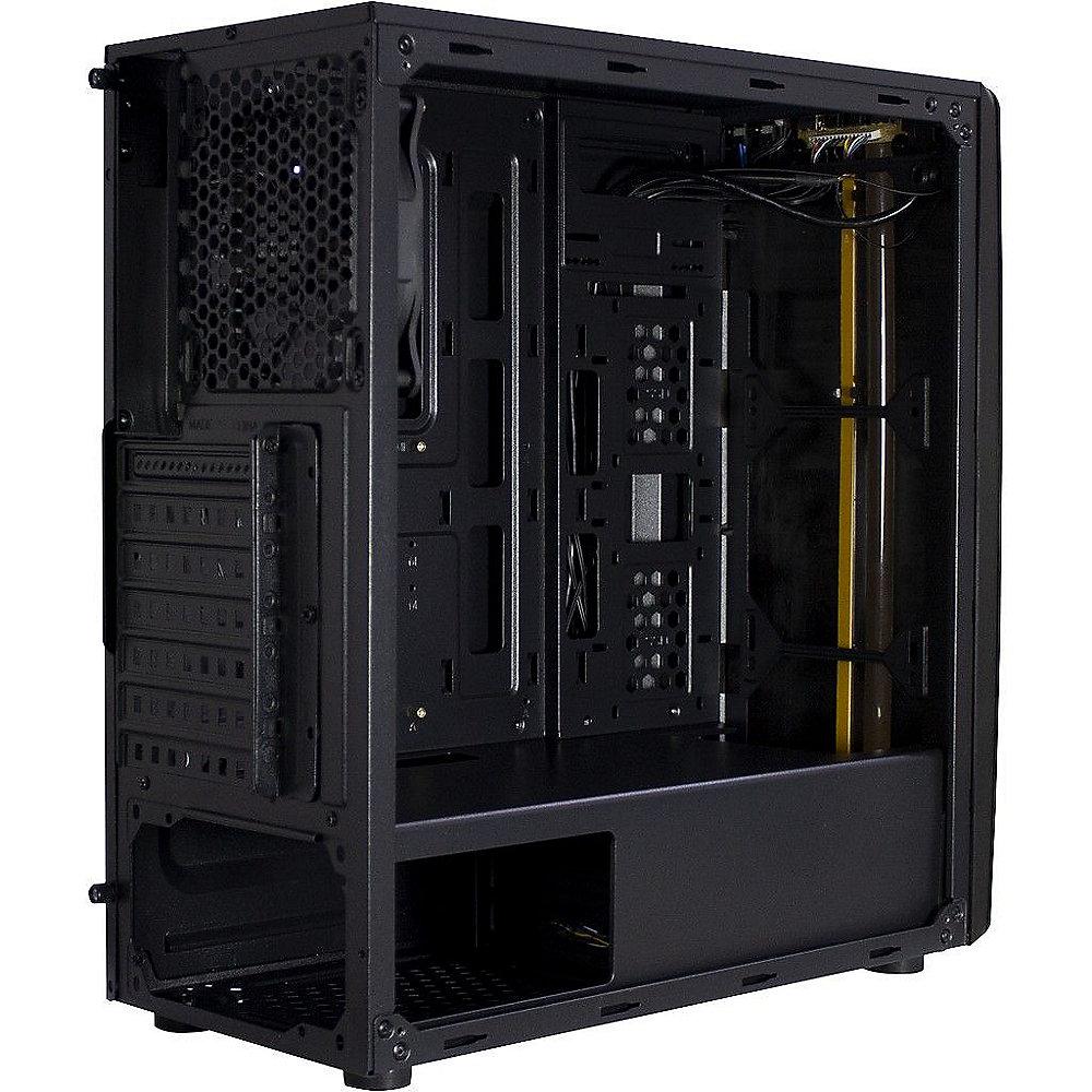 InterTech Thunder Midi Tower ATX Gaming Gehäuse Seitenfenster