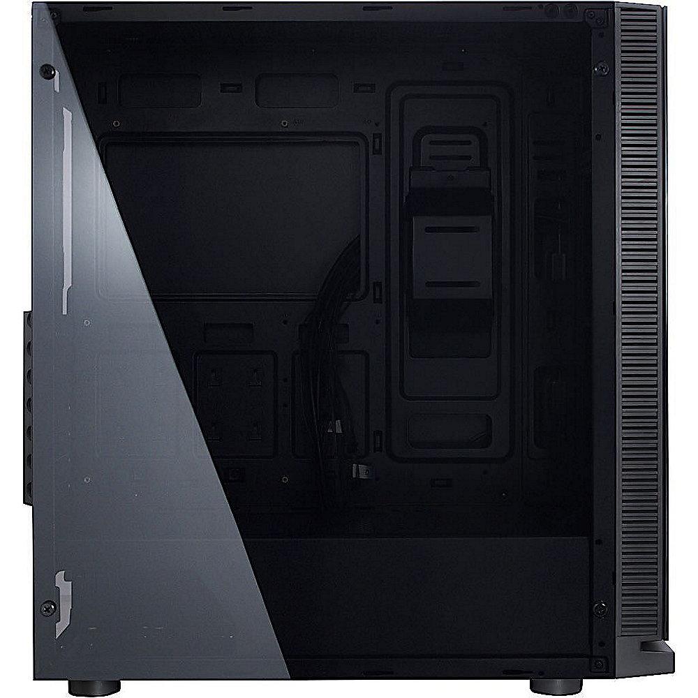 InterTech W-III RGB Midi Tower ATX Gaming Gehäuse Seitenfenster