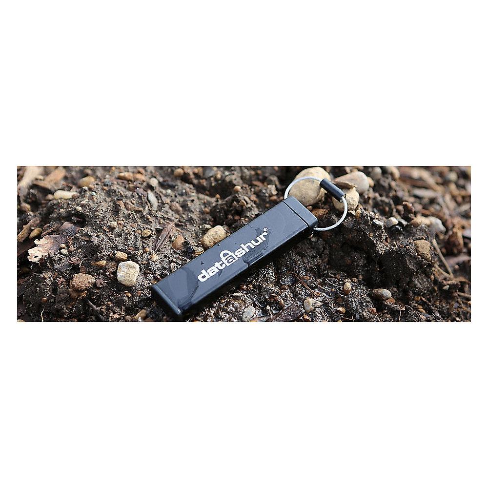 iStorage datAshur USB2.0 Flash Drive 16GB Stick mit PIN-Schutz Aluminium Schwarz, iStorage, datAshur, USB2.0, Flash, Drive, 16GB, Stick, PIN-Schutz, Aluminium, Schwarz