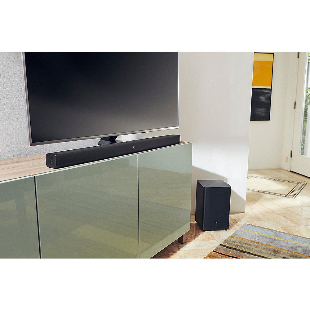 JBL 2.1 Soundbar mit kabellosem Subwoofer Schwarz Bluetooth HDMI