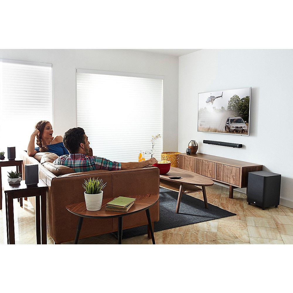 JBL 5.1 Soundbar 4K UHD mit kabellosem Subwoofer abnehmbaren Satelliten Schwarz