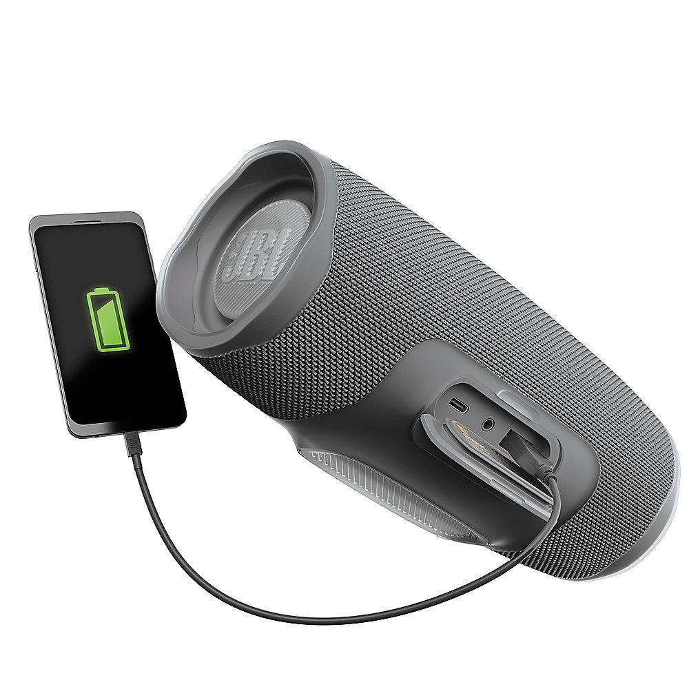 JBL Charge 4 Tragbarer Bluetooth-Lautsprecher grau