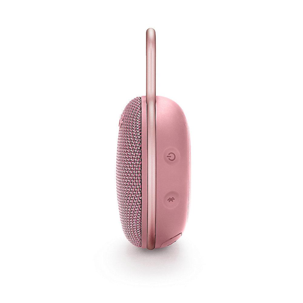 JBL Clip 3 Pink Tragbarer Bluetooth-Lautsprecher Pink wasserdicht nach IPX7