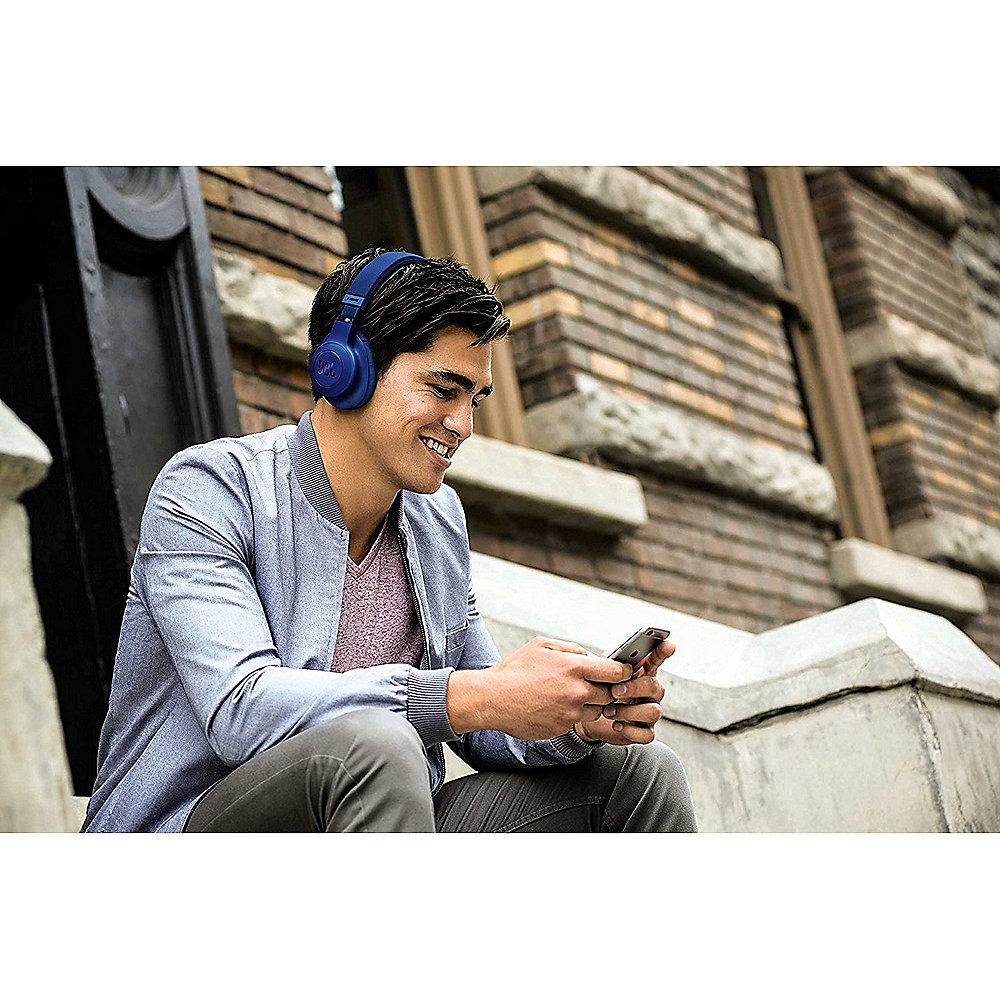 JBL E55BT Blau - Over-Ear - Bluetooth Kopfhörer mit Mikrofon