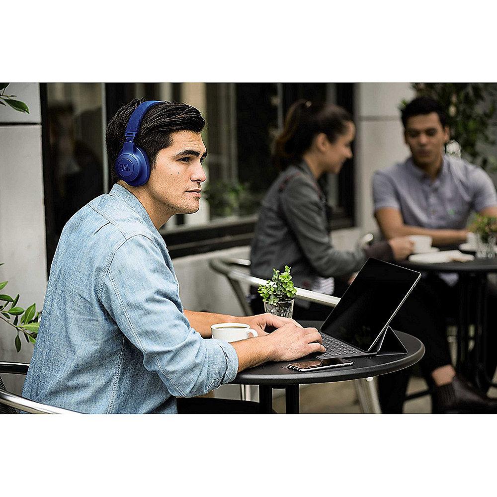 JBL E55BT Blau - Over-Ear - Bluetooth Kopfhörer mit Mikrofon