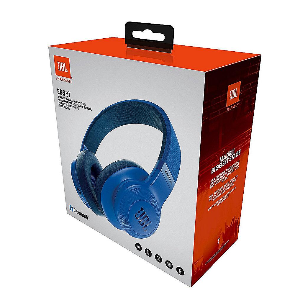 JBL E55BT Blau - Over-Ear - Bluetooth Kopfhörer mit Mikrofon, JBL, E55BT, Blau, Over-Ear, Bluetooth, Kopfhörer, Mikrofon