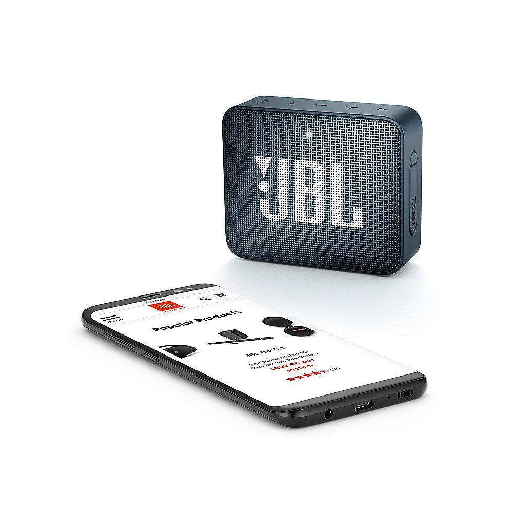 JBL GO2 Navy Ultraportabler Bluetooth Lautsprecher wasserdicht