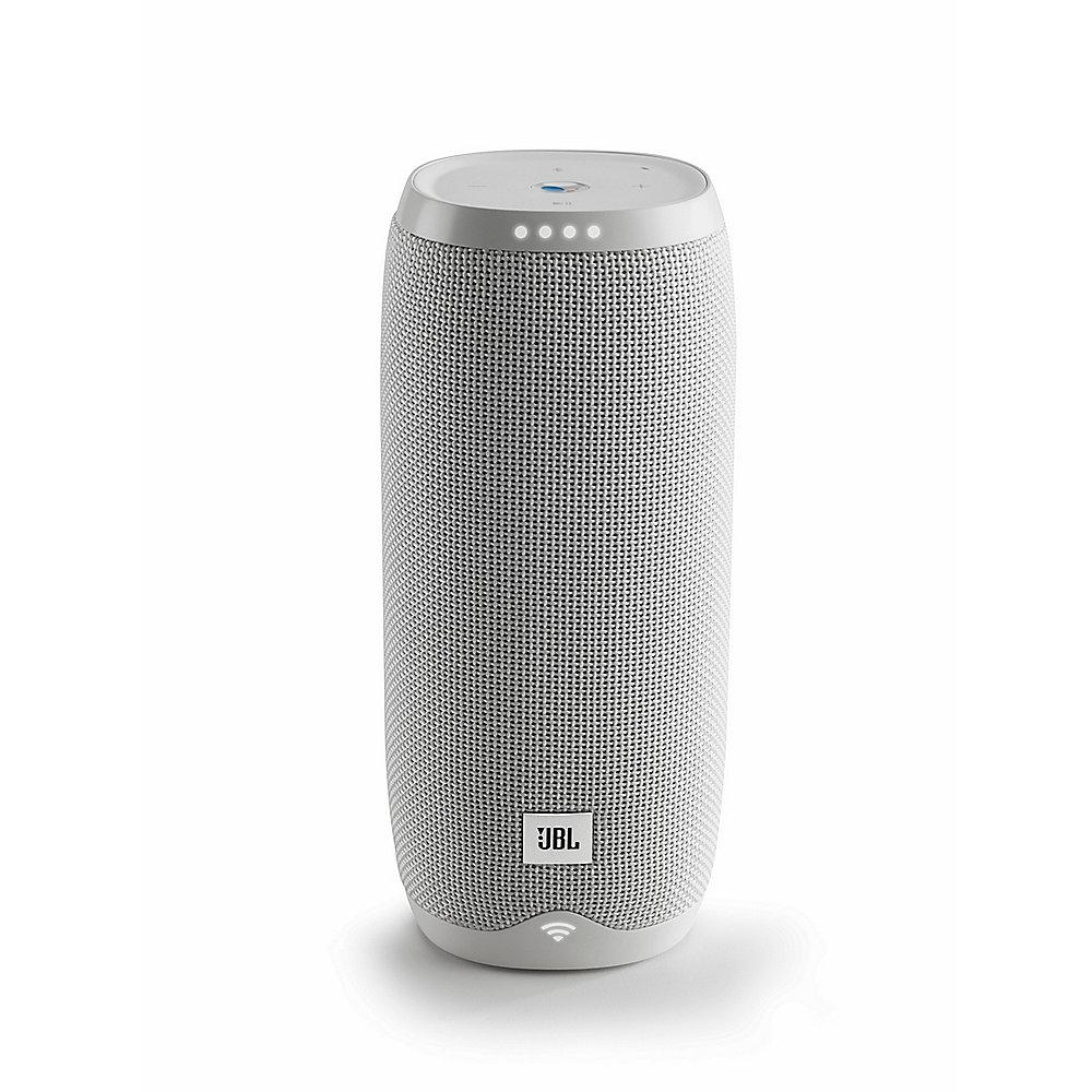 JBL Link 20 weiß Google Sprachsteuerung, Lautsprecher mit WLAN und Bluetooth