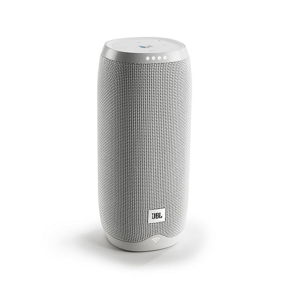 JBL Link 20 weiß Google Sprachsteuerung, Lautsprecher mit WLAN und Bluetooth