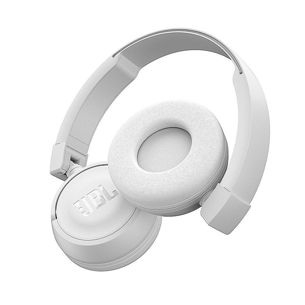 JBL T450BT Weiß - On Ear-Bluetooth Kopfhörer mit Mikrofon