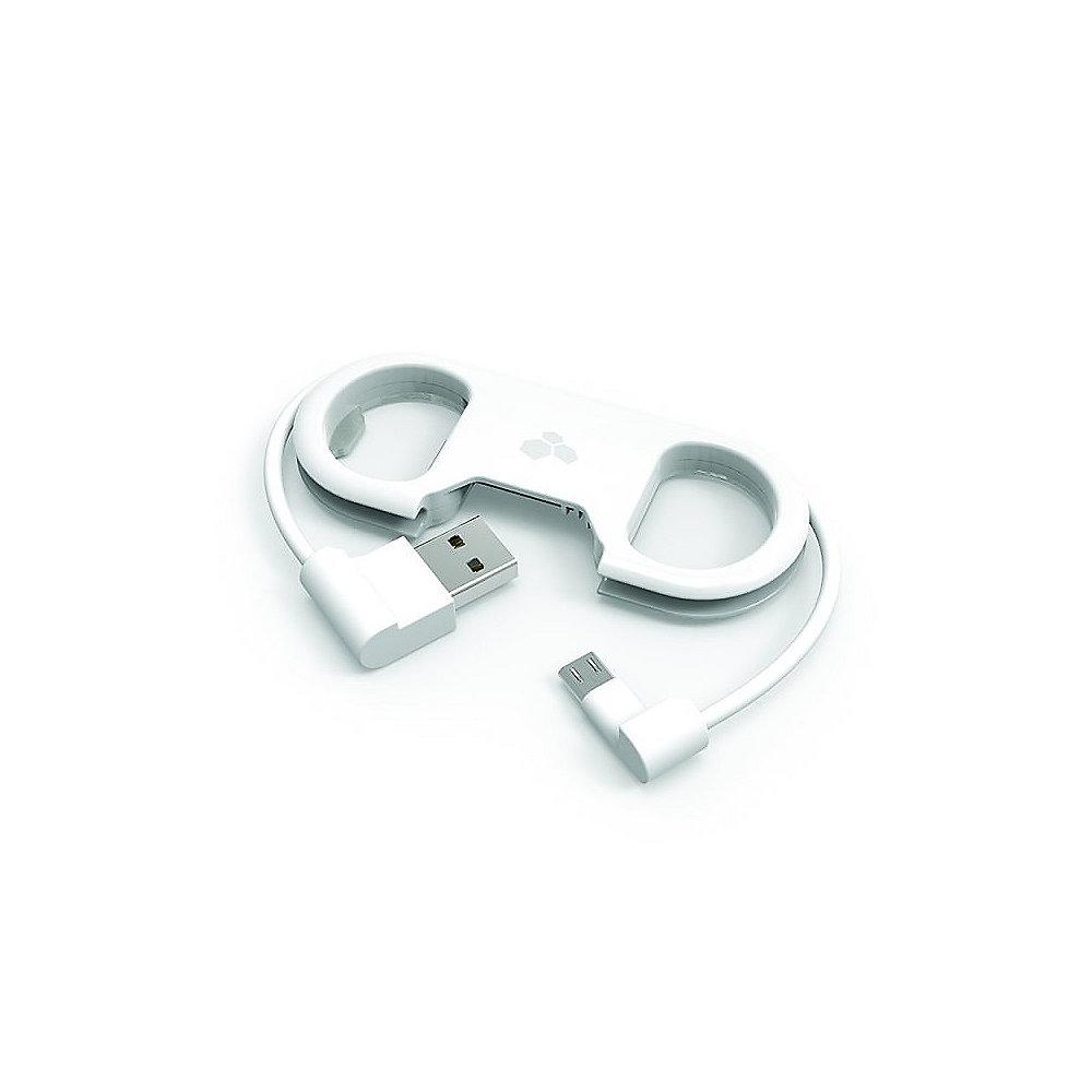Kanex, GoBuddy  Flaschenöffner und Micro-USB Kabel, weiss