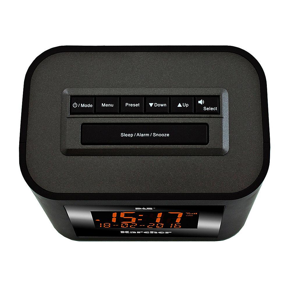 Karcher DAB 2420 DAB /UKW Stereo-Radiowecker dimmbares Display Dual-Alarm