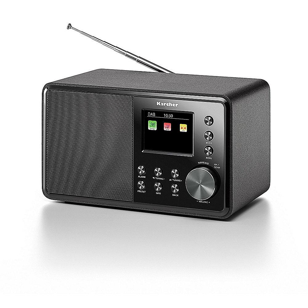 Karcher DAB 3000 Digitalradio DAB /UKW-RDS, AUX-IN, Wecker schwarz