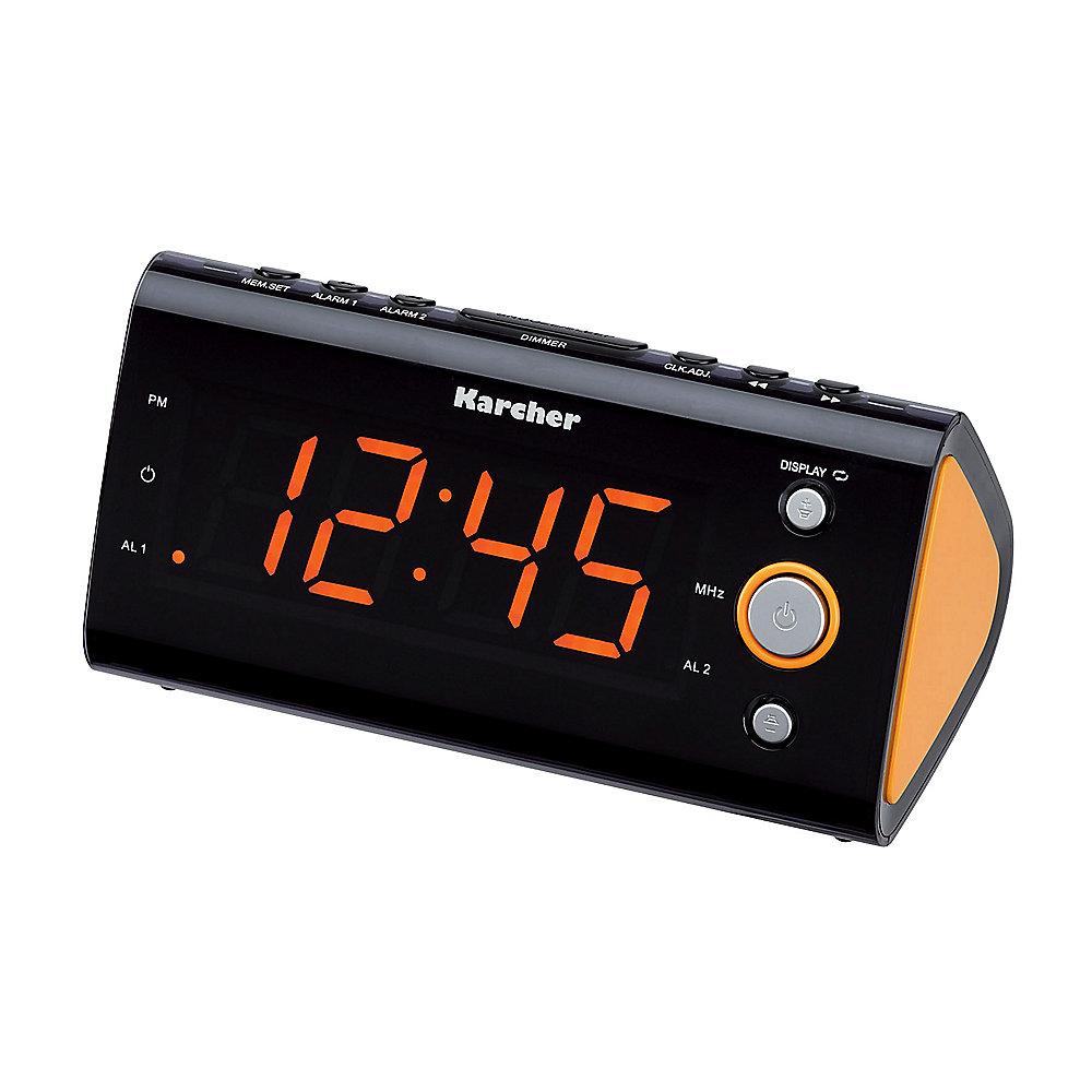 Karcher UR 1040 UKW Radiowecker dimmbares Display Dual-Alarm orange