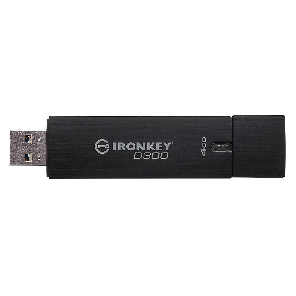 Kingston 4GB IronKey D300 USB3.0 - Stick wasserdicht Metallgehäuse 256Bit AES