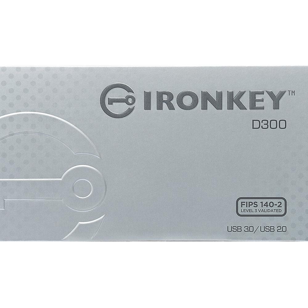 Kingston 4GB IronKey D300 USB3.0 - Stick wasserdicht Metallgehäuse 256Bit AES