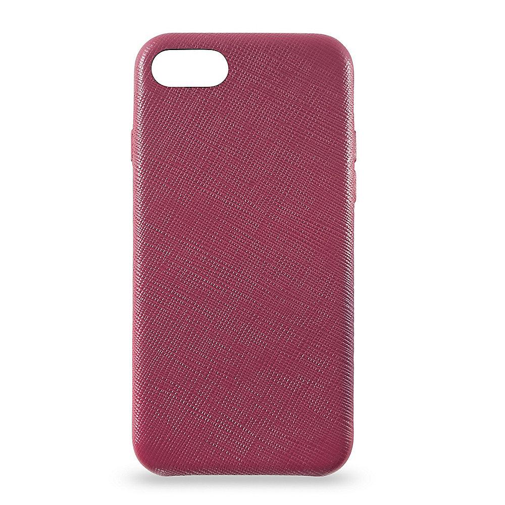 KMP Leder Case für iPhone 8, bordeaux rot