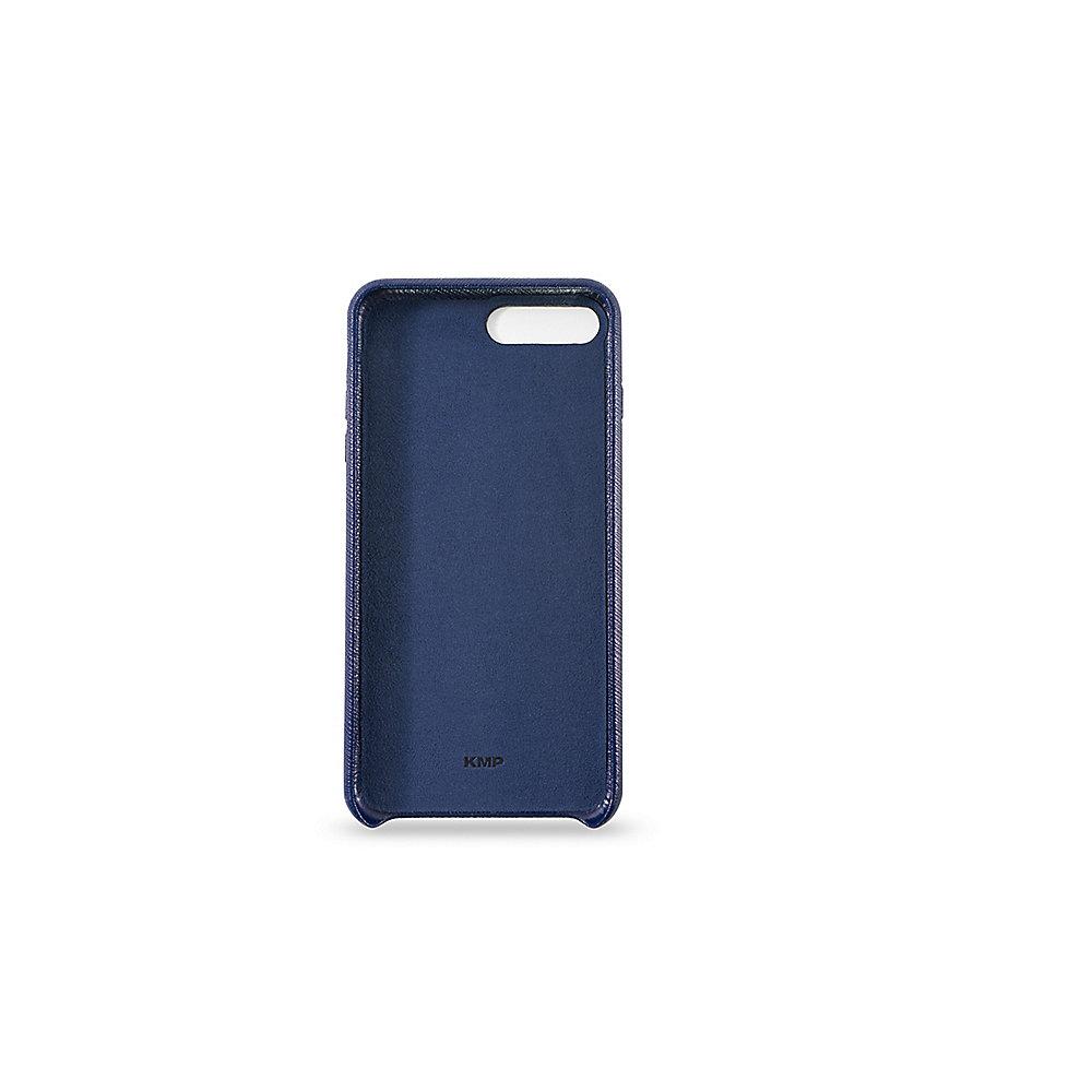 KMP Leder Case für iPhone 8 Plus, blau