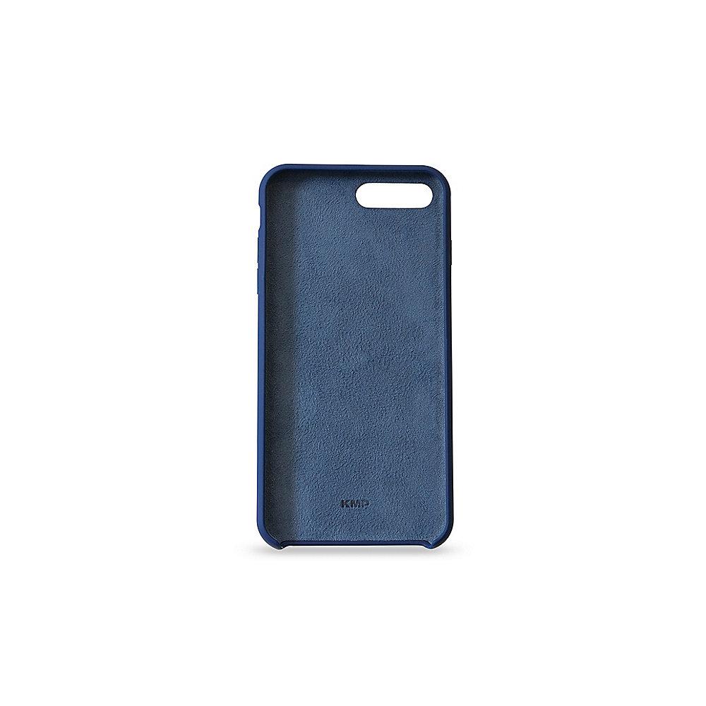 KMP Silikon Case Velvety Premium für iPhone 8 Plus, blau