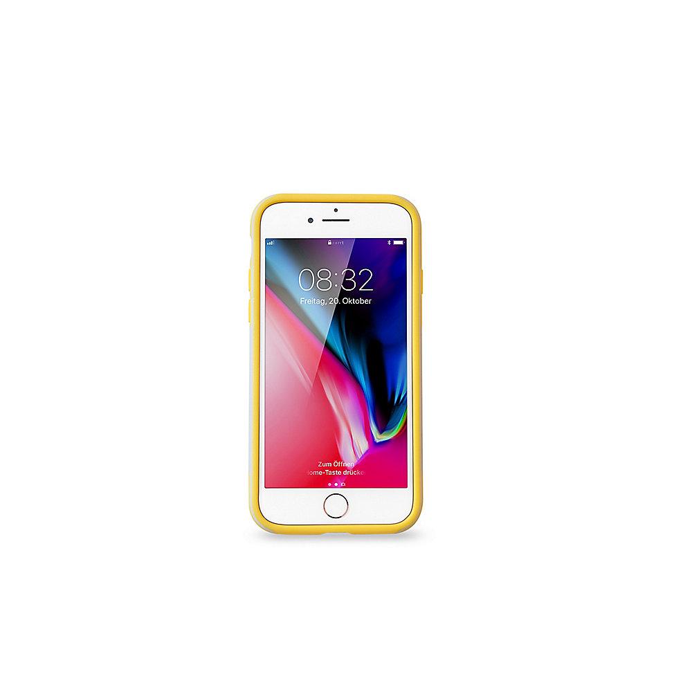 KMP Sporty Case für iPhone 8, grau/gelb