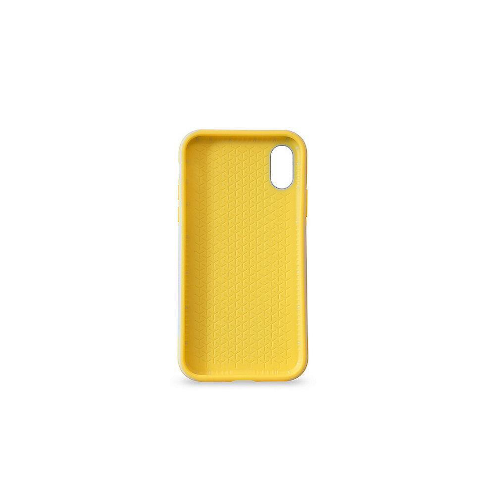 KMP Sporty Case für iPhone X, grau/gelb