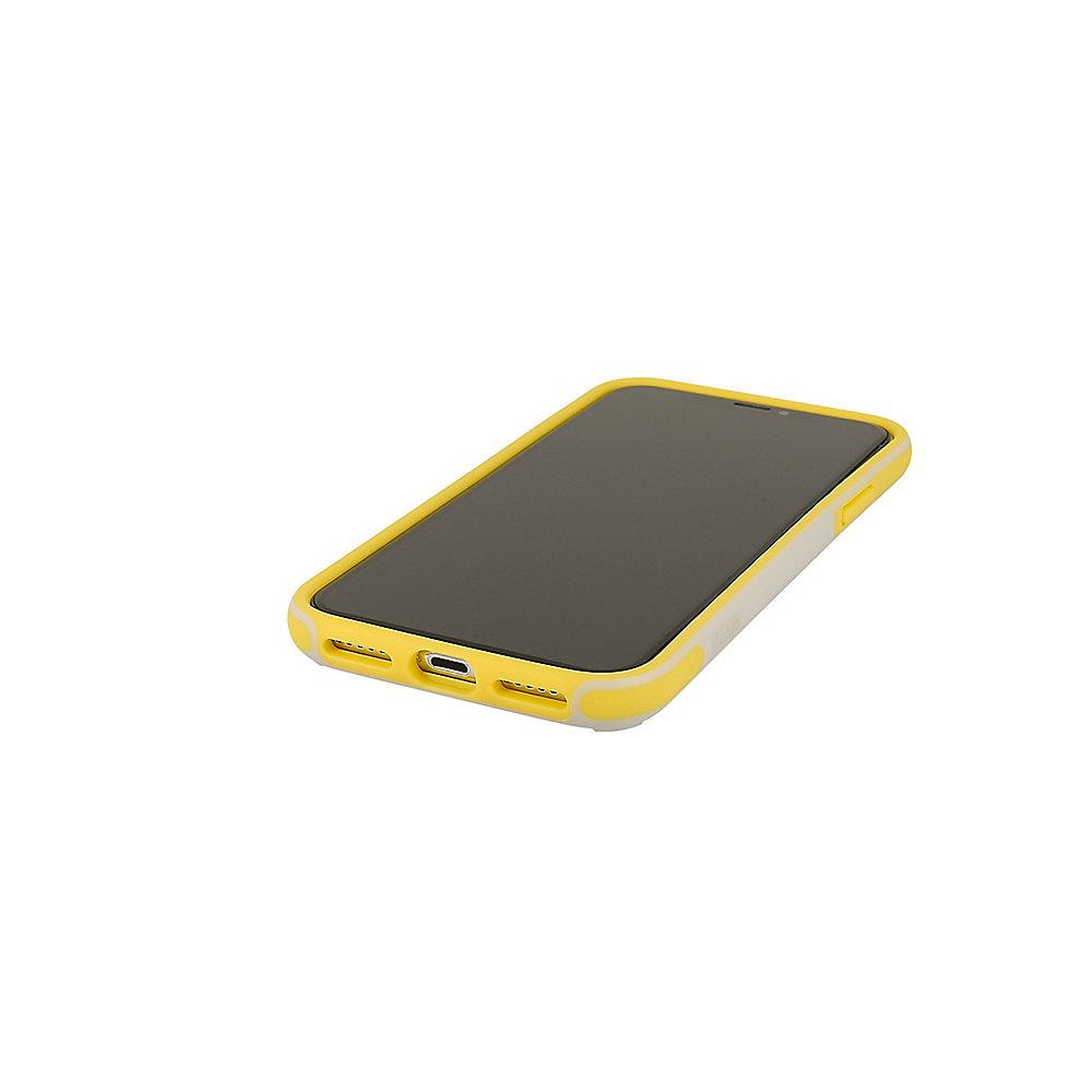 KMP Sporty Case für iPhone X, grau/gelb