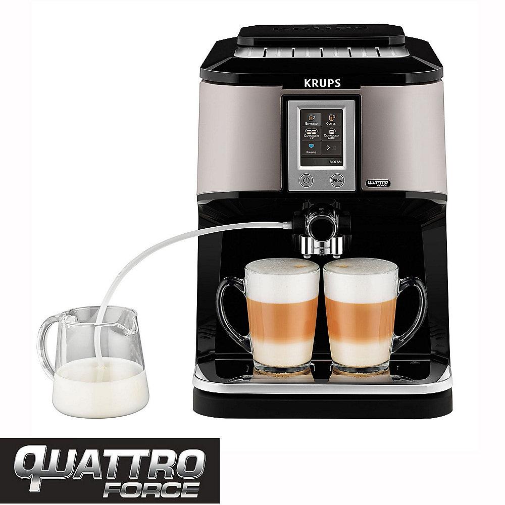 Krups EA 880E One-Touch-Kaffeevollautomat Quattro Force Silber/Schwarz