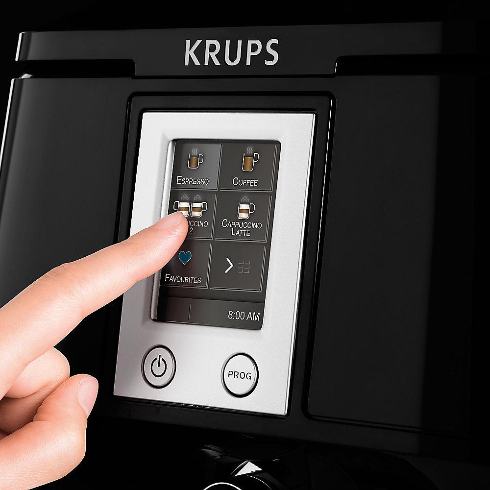 Krups EA 880E One-Touch-Kaffeevollautomat Quattro Force Silber/Schwarz