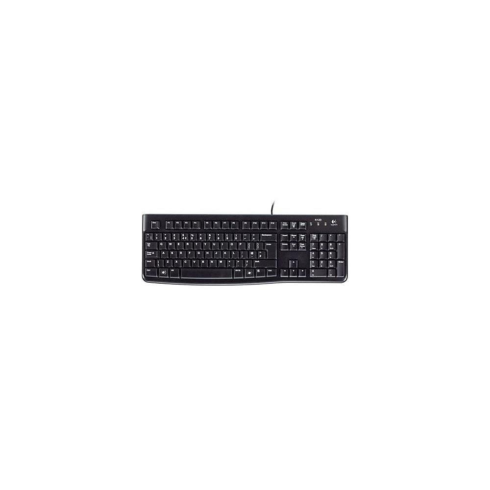 Logitech K120 Kabelgebundene Tastatur USB Schwarz Bulk franz. Tastaturlayout