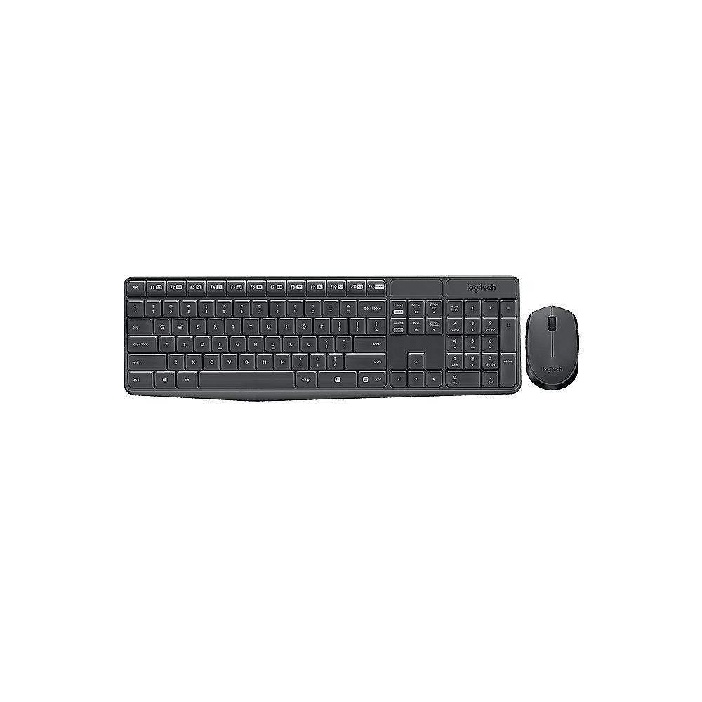 Logitech MK235 Kabellose Maus-Tastaturkombination mit Nano Empfänger 920-007905