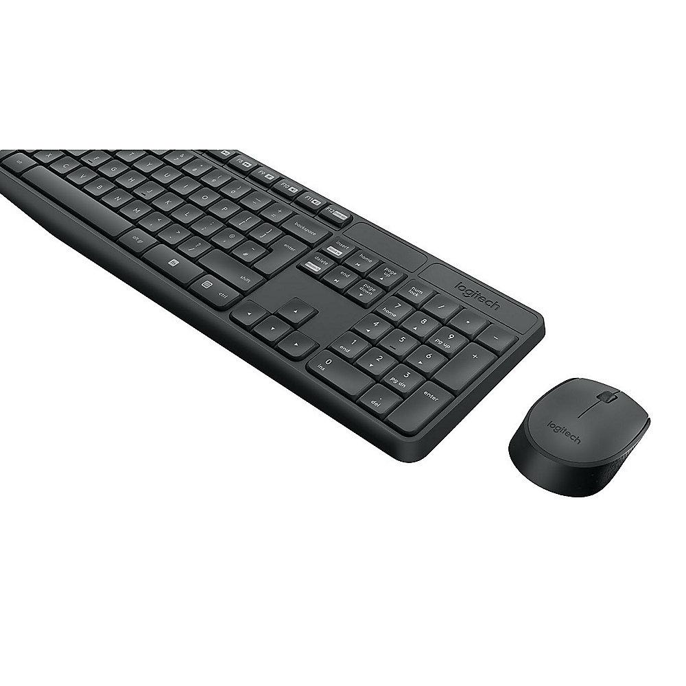 Logitech MK235 Kabellose Maus-Tastaturkombination mit Nano Empfänger 920-007905