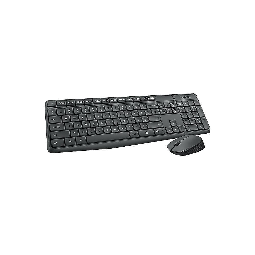 Logitech MK235 Kabellose Maus-Tastaturkombination mit Nano Empfänger 920-007905