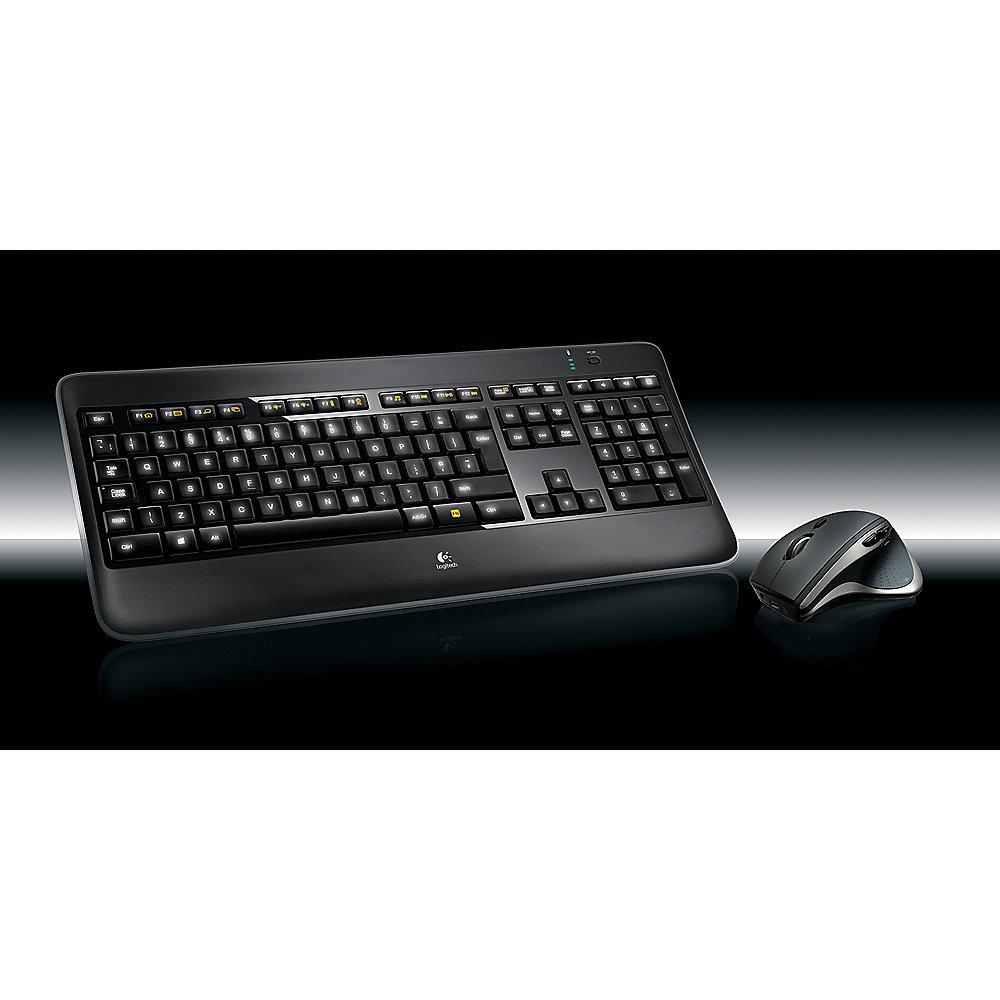 Logitech MX800 Performance Kabellose Maus-Tastaturkombination Schwarz US Layout