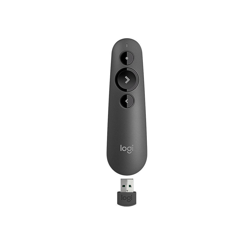 Logitech R500 Laser Presentation Remote Presenter USB Bluetooth Schwarz