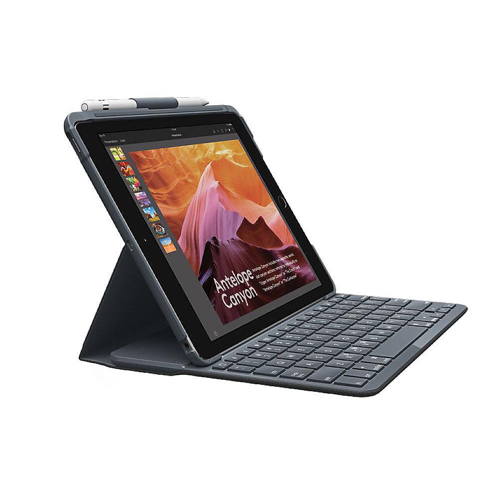 Logitech Slim Folio Hülle und Tastatur für iPads der 5. und 6. Generation