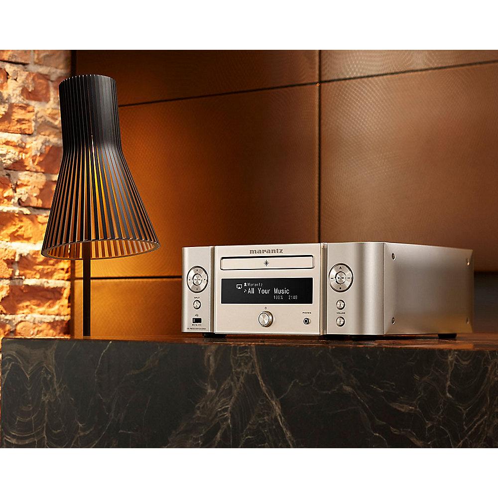 Marantz M-CR611 Melody CD Netzwerk Receiver WLAN AirPlay DAB  silber/gold, Marantz, M-CR611, Melody, CD, Netzwerk, Receiver, WLAN, AirPlay, DAB, silber/gold