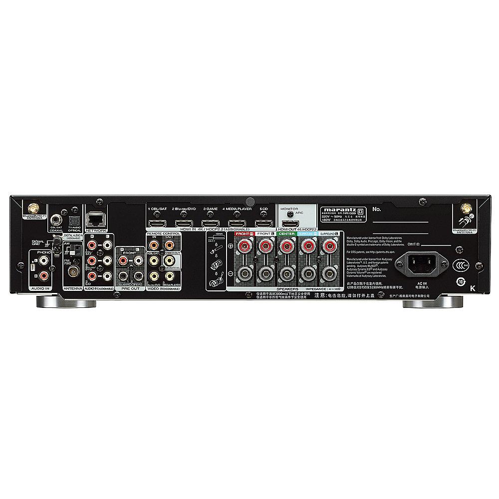 Marantz NR1509 5.2 AV Receiver 4K AirPlay WLAN Bluetooth Spotify Heos - Silb./go