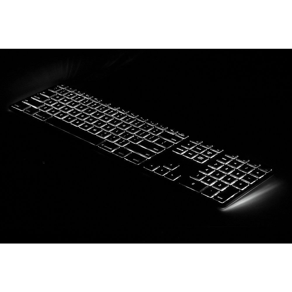 Matias Aluminum Erweiterte USB Tastatur RGB dt. für Mac OS silber