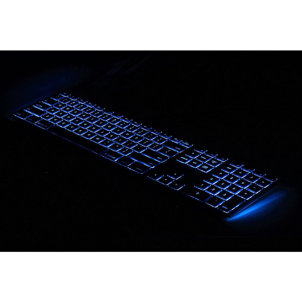 Matias Aluminum Erweiterte USB Tastatur RGB dt. für Mac OS silber