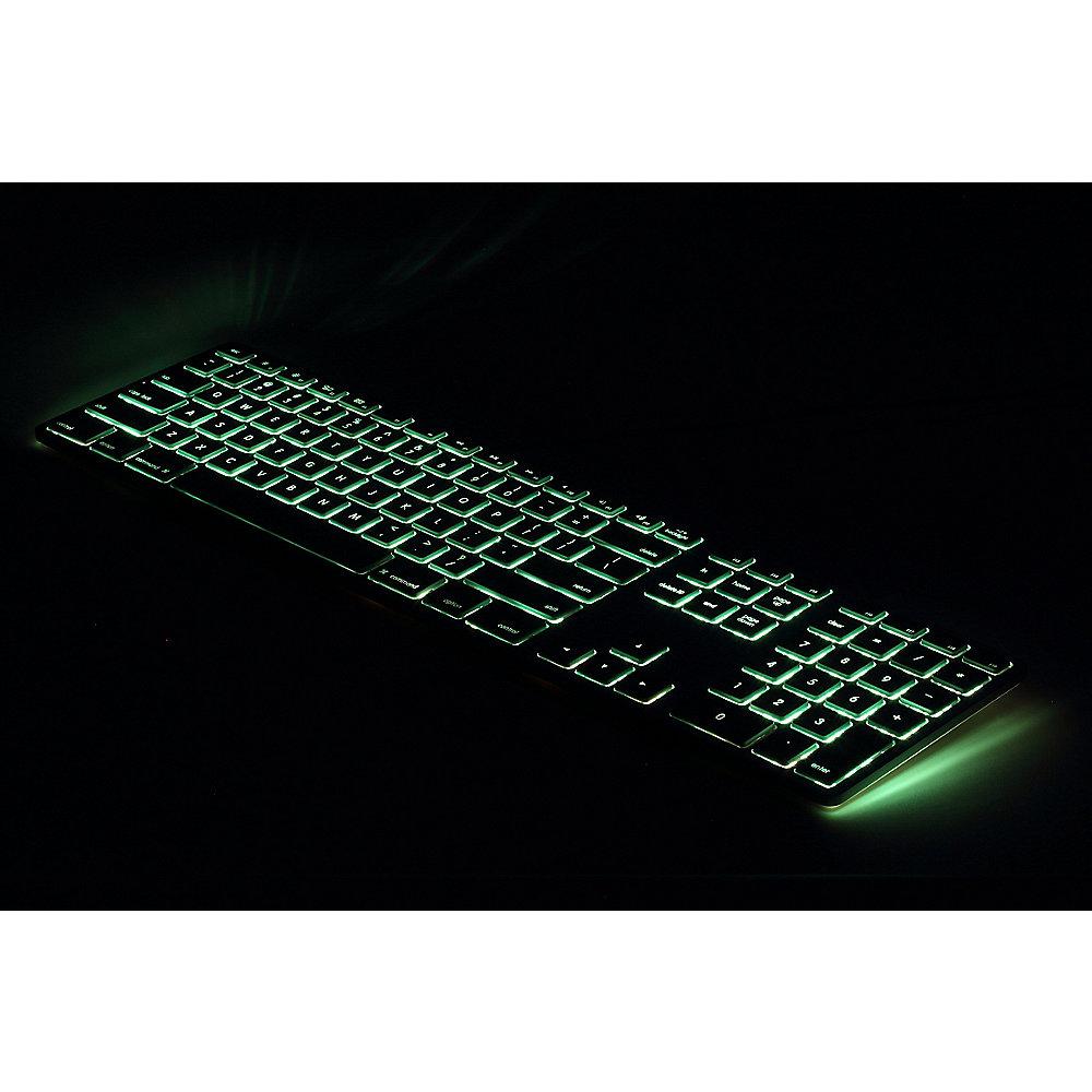 Matias Aluminum Erweiterte USB Tastatur RGB dt. für Mac OS silber