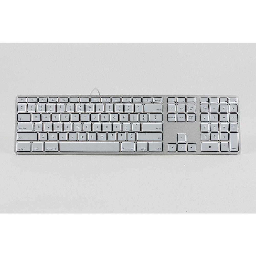 Matias Aluminum Erweiterte USB Tastatur RGB dt. für Mac OS silber, Matias, Aluminum, Erweiterte, USB, Tastatur, RGB, dt., Mac, OS, silber