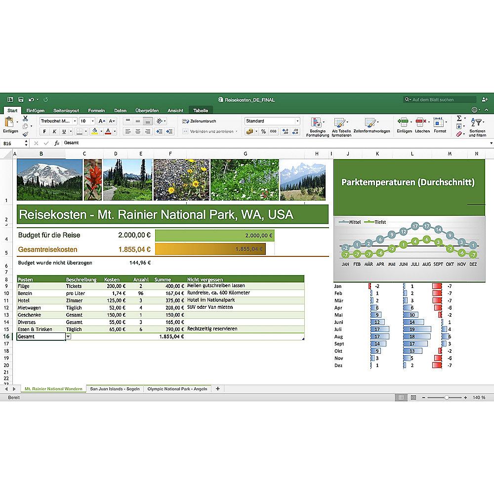 Microsoft Office 2016 Home & Business Mac PKC (P2) - 20EURO sparen*