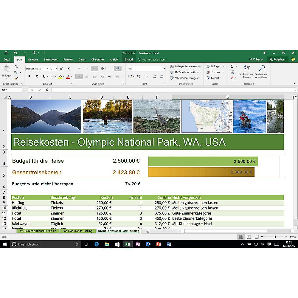 Microsoft Office Home & Student 2016 für Windows 1PC PKC (P2) - 20EURO sparen*