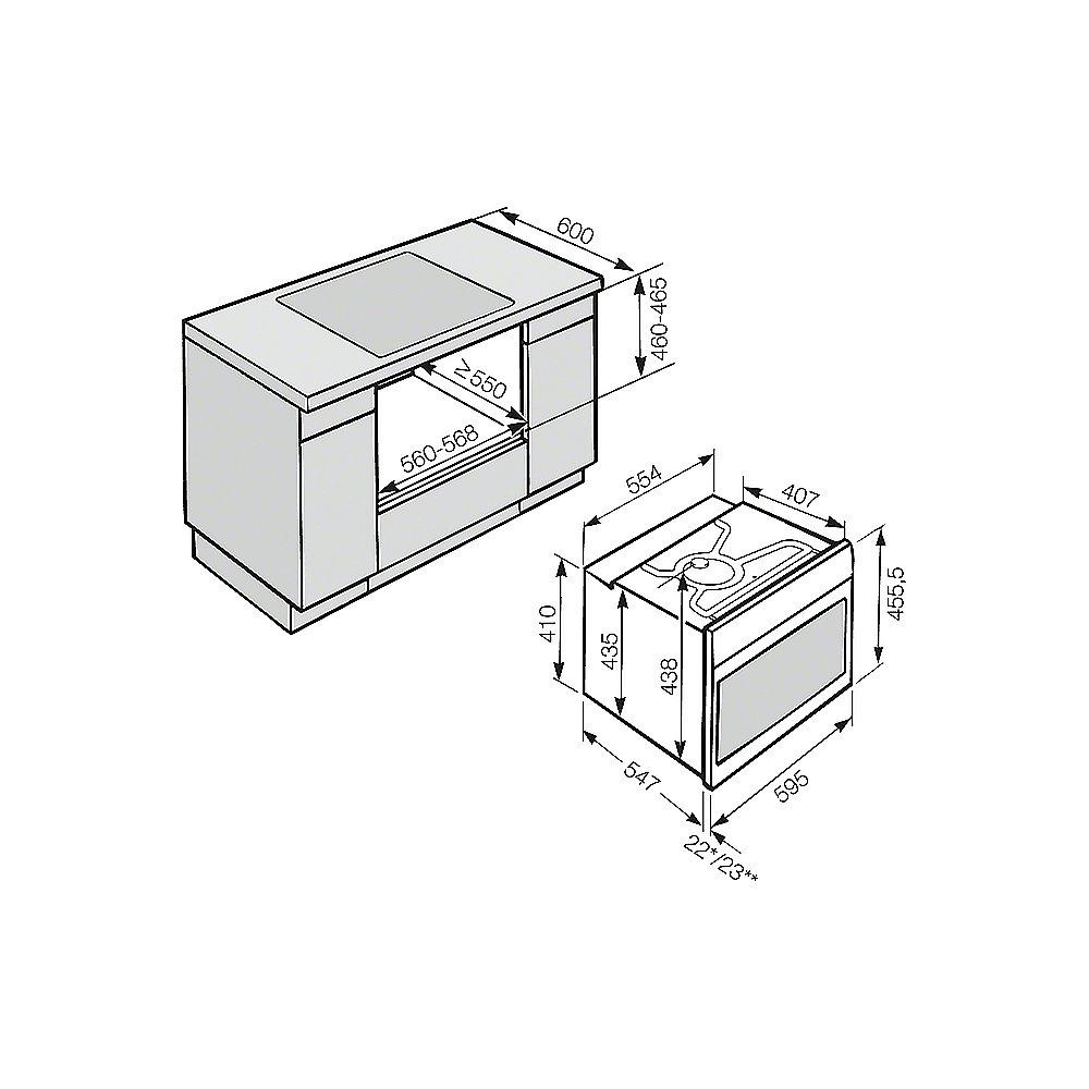 Miele H 6100 B Einbau-Backofen Edelstahl