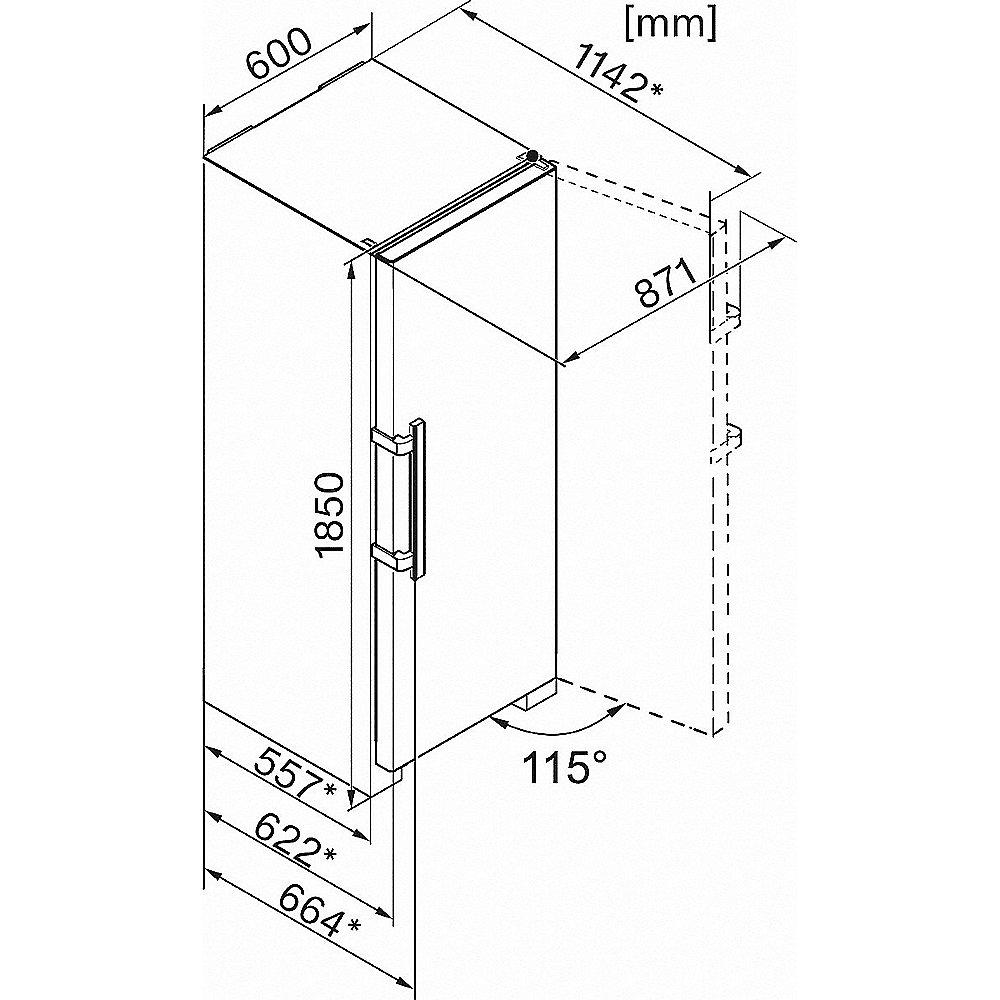 Miele K 28202 D edt/cs Stand-Kühlschrank A   185cm Edelstahl, Miele, K, 28202, D, edt/cs, Stand-Kühlschrank, A, , 185cm, Edelstahl