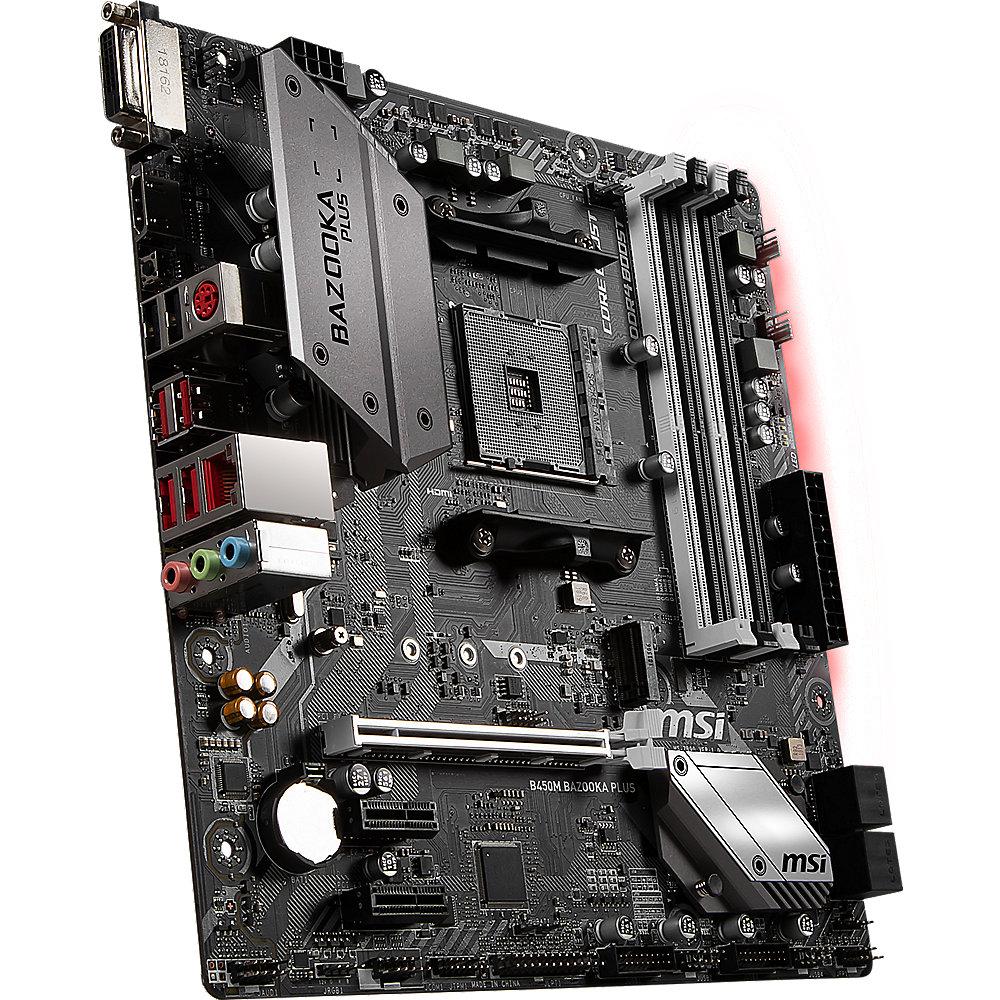 MSI B450M Bazooka Plus mATX Mainboard Sockel AM4 M.2/DVI/HDMI