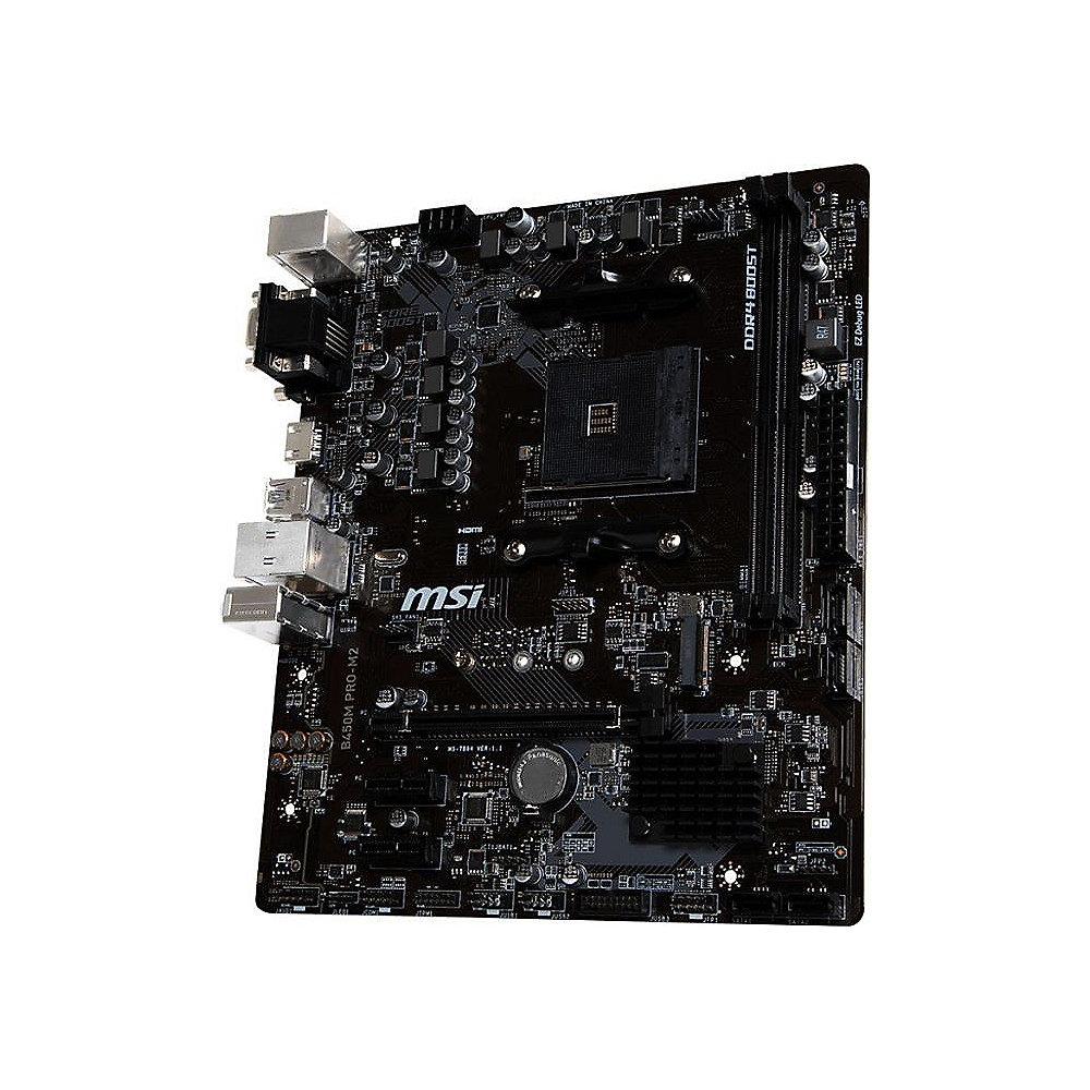 MSI B450M Pro-M2 mATX Mainboard Sockel AM4 M.2/DVI/HDMI/VGA, MSI, B450M, Pro-M2, mATX, Mainboard, Sockel, AM4, M.2/DVI/HDMI/VGA