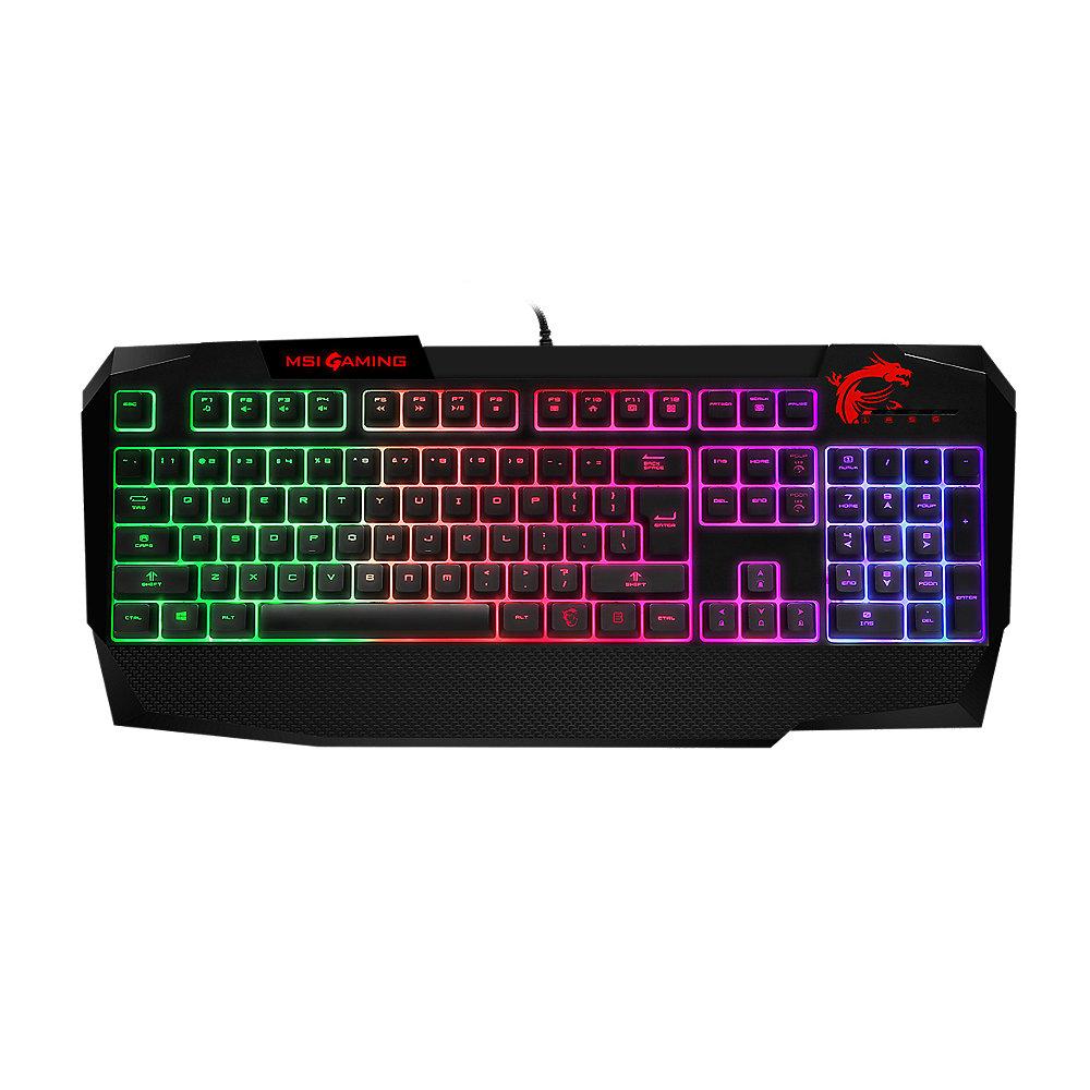 MSI Gaming Tastatur Vigor GK40 RGB LED Beleuchtung S11-04DE214-AP1