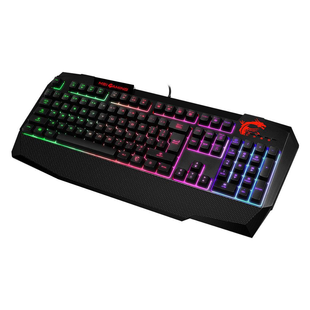 MSI Gaming Tastatur Vigor GK40 RGB LED Beleuchtung S11-04DE214-AP1